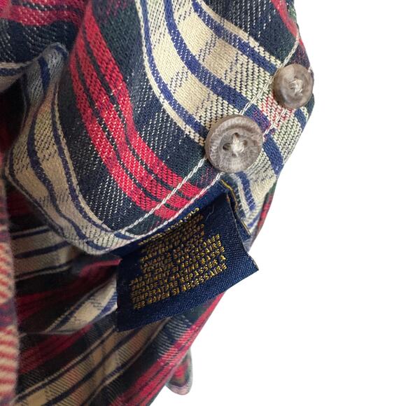 VTG Ralph Lauren Christmas Plaid Rugby Campus Classics Plaid Flannel XL 2004 - Picture 6 of 11
